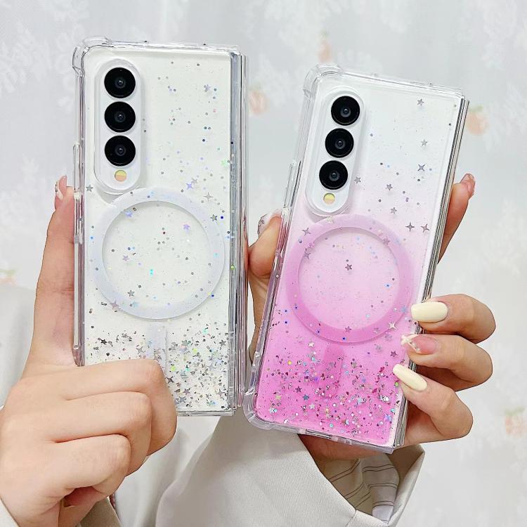 For Samsung Galaxy Z Fold5 Magsafe Glitter TPU Phone Protective Case(White) - free shipping - PMC TechLife - Order now!