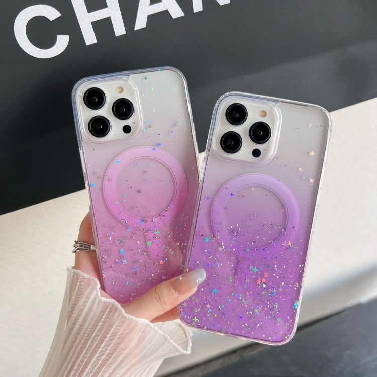 For iPhone 11 Pro MagSafe Glitter Hybrid Clear TPU Phone Case(White) - iPhone 11 Pro Cases by PMC TechLife | Online Shopping South Africa | PMC TechLife