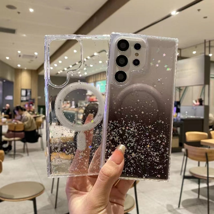 For Samsung Galaxy S22 Ultra 5G Magsafe Glitter TPU Phone Protective Case(Black) - Galaxy S22 Ultra 5G Cases by PMC TechLife | Online Shopping South Africa | PMC TechLife