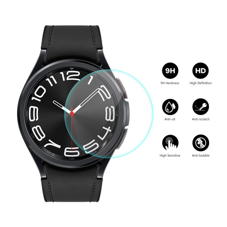 For Samsung Galaxy Watch6 Classic 43mm 2pcs ENKAY 0.2mm 9H Tempered Glass Screen Protector Watch Film - Screen Protector by ENKAY | Online Shopping South Africa | PMC Jewellery | Buy Now Pay Later Mobicred