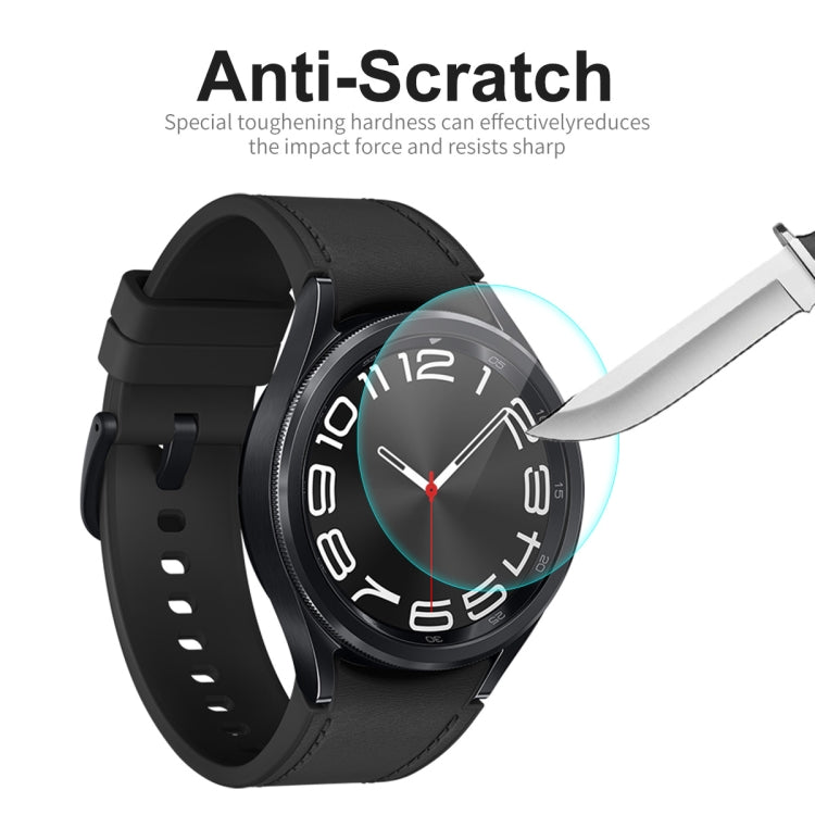 For Samsung Galaxy Watch6 Classic 43mm 2pcs ENKAY 0.2mm 9H Tempered Glass Screen Protector Watch Film - Screen Protector by ENKAY | Online Shopping South Africa | PMC Jewellery | Buy Now Pay Later Mobicred