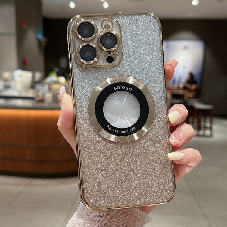 For iPhone 16 Pro Gradient Glitter Electroplating MagSafe TPU Phone Case(Gold) - iPhone 16 Pro Cases by PMC TechLife | Online Shopping South Africa | PMC TechLife | Buy Now Pay Later Mobicred