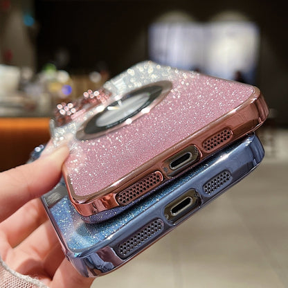 For iPhone 16 Plus Gradient Glitter Electroplating MagSafe TPU Phone Case(Rose) - iPhone 16 Plus Cases by PMC Jewellery | Online Shopping South Africa | PMC Jewellery | Buy Now Pay Later Mobicred