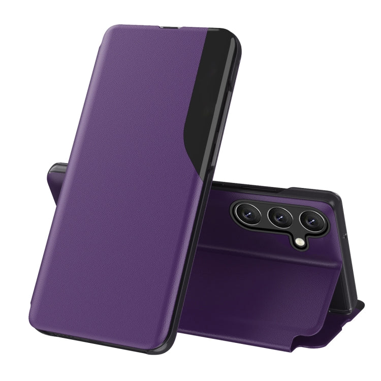 For Samsung Galaxy S25+ 5G Attraction Flip Holder Leather Phone Case(Violet) - Galaxy S25+ 5G Cases by PMC Jewellery | Online Shopping South Africa | PMC Jewellery | Buy Now Pay Later Mobicred