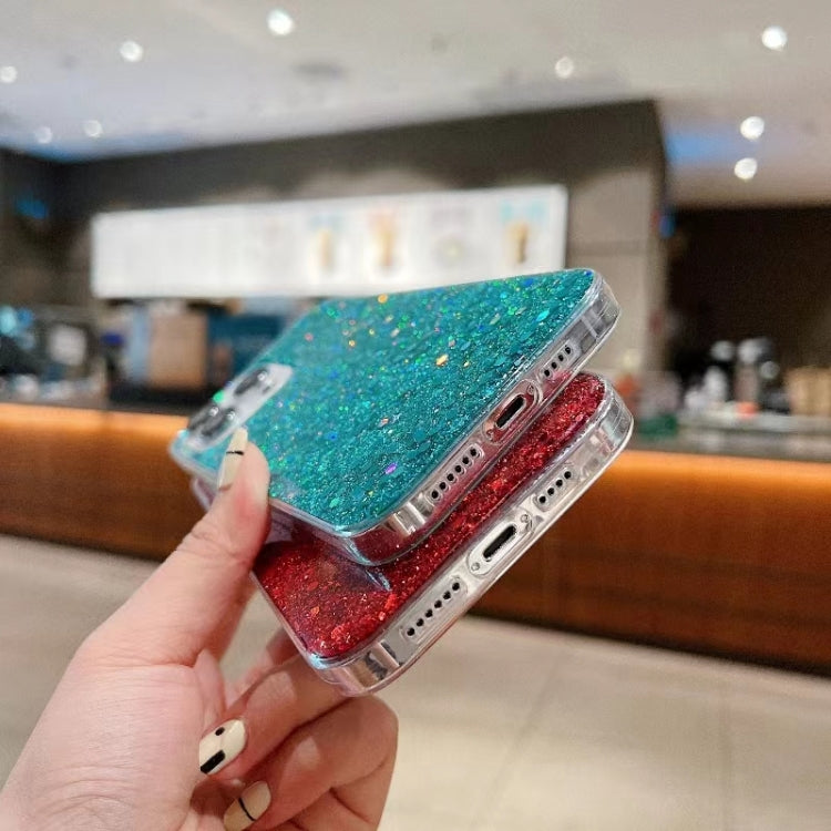 For iPhone 16 Plus Glitter Sequins Epoxy TPU Phone Case(Red) - iPhone 16 Plus Cases by PMC TechLife | Online Shopping South Africa | PMC TechLife | Buy Now Pay Later Mobicred