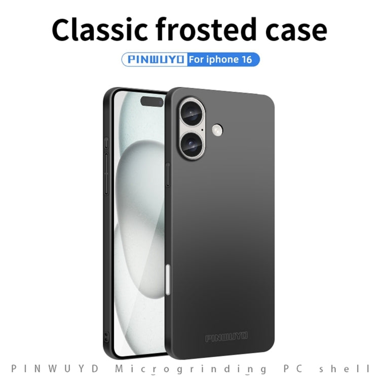 For iPhone 16 PINWUYO Micro-Frosted PC Ultra-thin Hard Phone Case with Magsafe Magnetic Ring(Red) - iPhone 16 Cases by PINWUYO | Online Shopping South Africa | PMC Jewellery | Buy Now Pay Later Mobicred