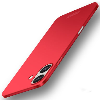 For iPhone 16 Plus PINWUYO Micro-Frosted PC Ultra-thin Hard Phone Case with Magsafe Magnetic Ring(Red) - iPhone 16 Plus Cases by PINWUYO | Online Shopping South Africa | PMC Jewellery | Buy Now Pay Later Mobicred