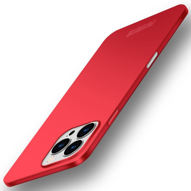 For iPhone 16 Pro PINWUYO Micro-Frosted PC Ultra-thin Hard Phone Case with Magsafe Magnetic Ring(Red) - iPhone 16 Pro Cases by PINWUYO | Online Shopping South Africa | PMC Jewellery | Buy Now Pay Later Mobicred