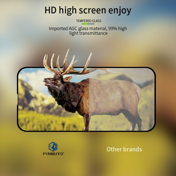 For iPhone 16 Pro PINWUYO 9H 2.5D Full Screen Tempered Glass Film(Black) - iPhone 16 Pro Tempered Glass by PINWUYO | Online Shopping South Africa | PMC TechLife | Buy Now Pay Later Mobicred