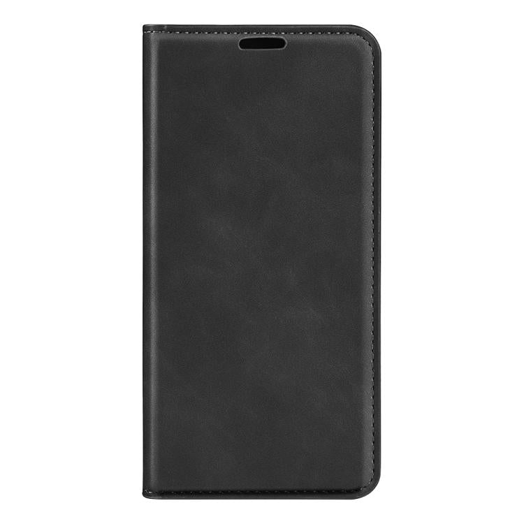 For Samsung Galaxy S25+ 5G Retro-skin Magnetic Suction Leather Phone Case(Black) - Galaxy S25+ 5G Cases by PMC Jewellery | Online Shopping South Africa | PMC Jewellery | Buy Now Pay Later Mobicred