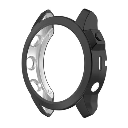 For Garmin Fenix 7X Pro Half Package Electroplated TPU Watch Protective Case(Black) - Watch Cases by PMC Jewellery | Online Shopping South Africa | PMC Jewellery