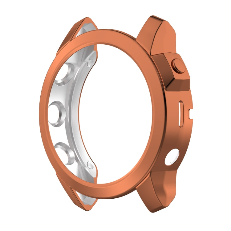 For Garmin Fenix 7X Pro Half Package Electroplated TPU Watch Protective Case(Gold) - Watch Cases by PMC TechLife | Online Shopping South Africa | PMC TechLife