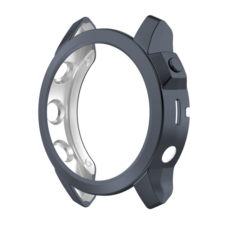 For Garmin Fenix 7S Pro Half Package Electroplated TPU Watch Protective Case(Grey) - Watch Cases by PMC TechLife | Online Shopping South Africa | PMC TechLife