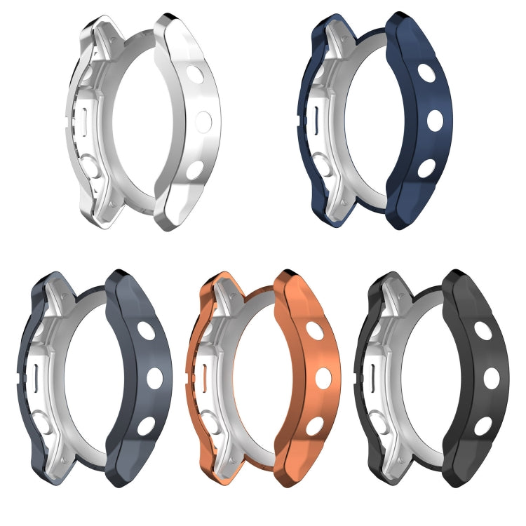 For Garmin Fenix 7 Pro Half Package Electroplated TPU Watch Protective Case(Sliver) - Watch Cases by PMC TechLife | Online Shopping South Africa | PMC TechLife