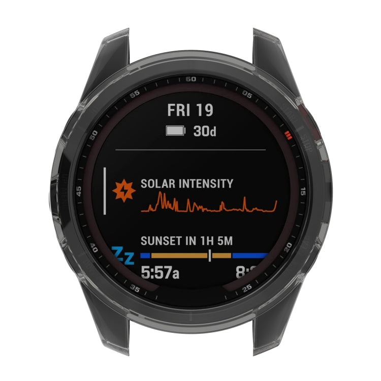 For Garmin Fenix 7S Pro Half-Package TPU Watch Protective Case(Transparent Purple) - Watch Cases by PMC TechLife | Online Shopping South Africa | PMC TechLife | Buy Now Pay Later Mobicred