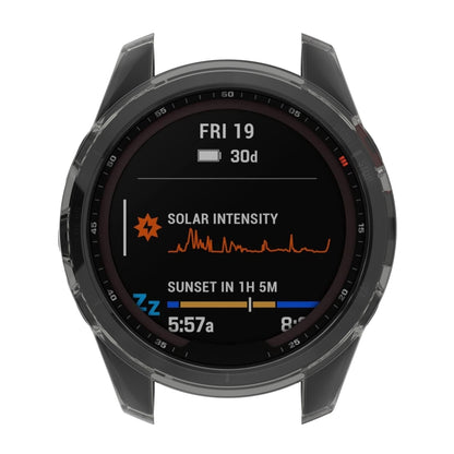 For Garmin Fenix 7S Pro Half-Package TPU Watch Protective Case(Transparent Orange) - Watch Cases by PMC Jewellery | Online Shopping South Africa | PMC Jewellery | Buy Now Pay Later Mobicred