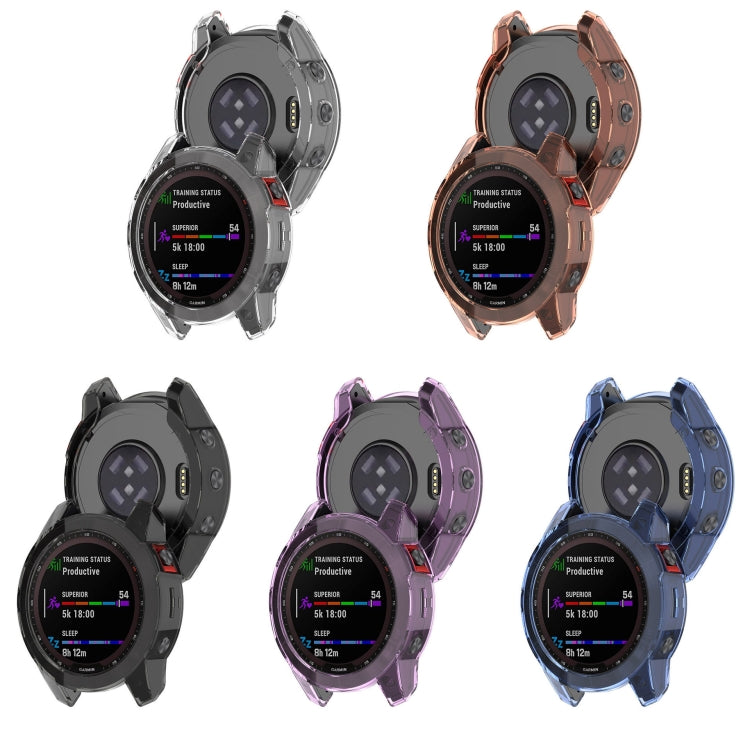 For Garmin Epix Pro 47mm Half-Package TPU Watch Protective Case(Transparent) - Watch Cases by PMC TechLife | Online Shopping South Africa | PMC TechLife | Buy Now Pay Later Mobicred
