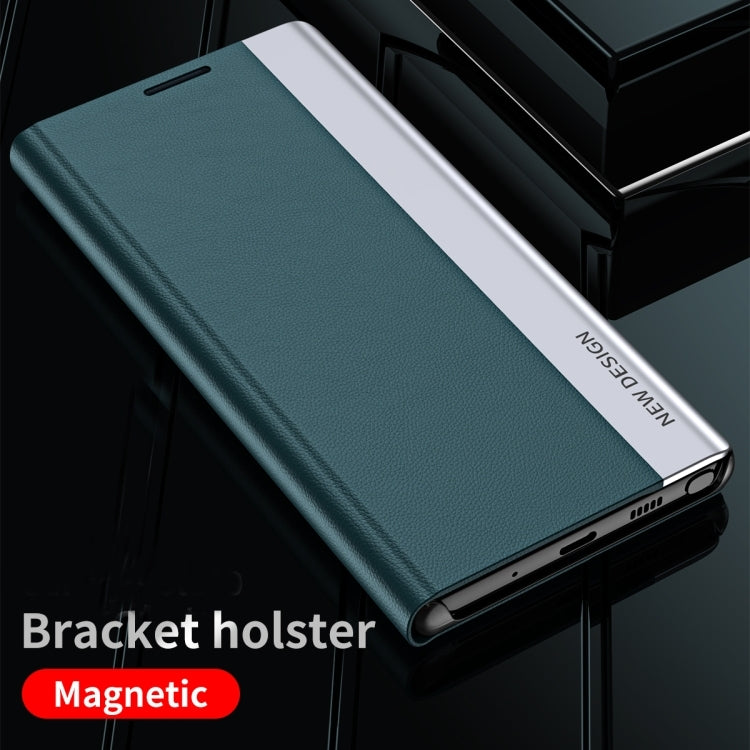 For iPhone 16 Side Electroplated Adsorption Leather Phone Case(Silver) - iPhone 16 Cases by PMC TechLife | Online Shopping South Africa | PMC TechLife | Buy Now Pay Later Mobicred