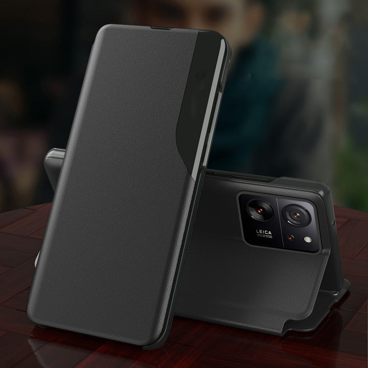 For Xiaomi Redmi 13C Attraction Flip Holder Leather Phone Case(Black) - 13C Cases by PMC TechLife | Online Shopping South Africa | PMC TechLife