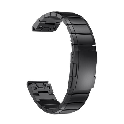 For Garmin Fenix 7 22mm Titanium Alloy Quick Release Watch Band(Black) - Watch Bands by PMC Jewellery | Online Shopping South Africa | PMC Jewellery