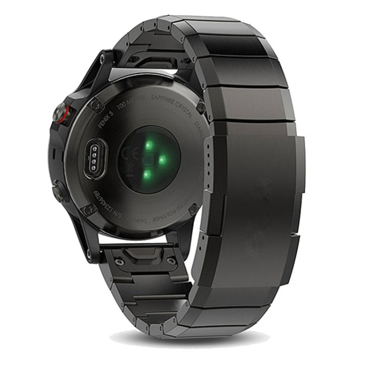 For Garmin Forerunner 945 22mm Titanium Alloy Quick Release Watch Band(Black) - Watch Bands by PMC TechLife | Online Shopping South Africa | PMC TechLife