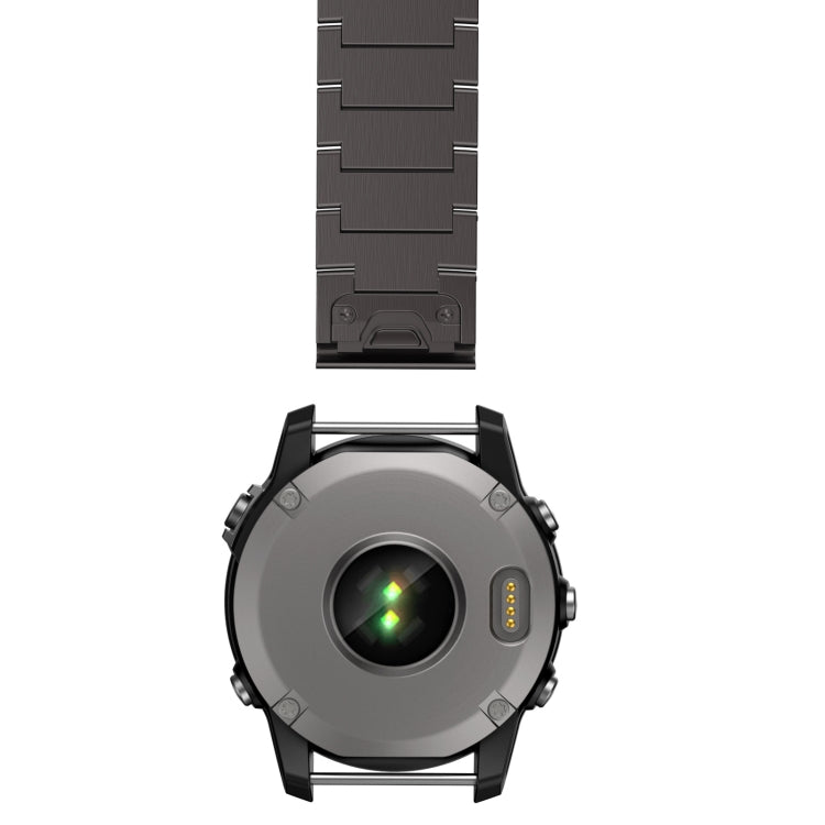 For Garmin Fenix 5X Plus Titanium Alloy Quick Release 26mm Watch Band(Black) - Watch Bands by PMC TechLife | Online Shopping South Africa | PMC TechLife | Buy Now Pay Later Mobicred