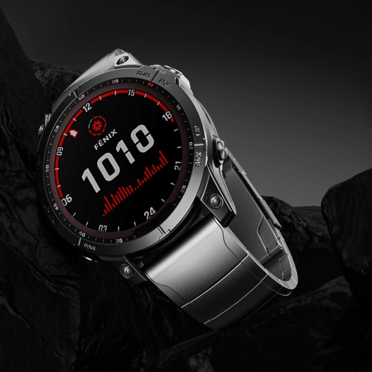 For Garmin Fenix 6X 26mm Titanium Alloy Quick Release Watch Band(Sliver) - Watch Bands by PMC TechLife | Online Shopping South Africa | PMC TechLife