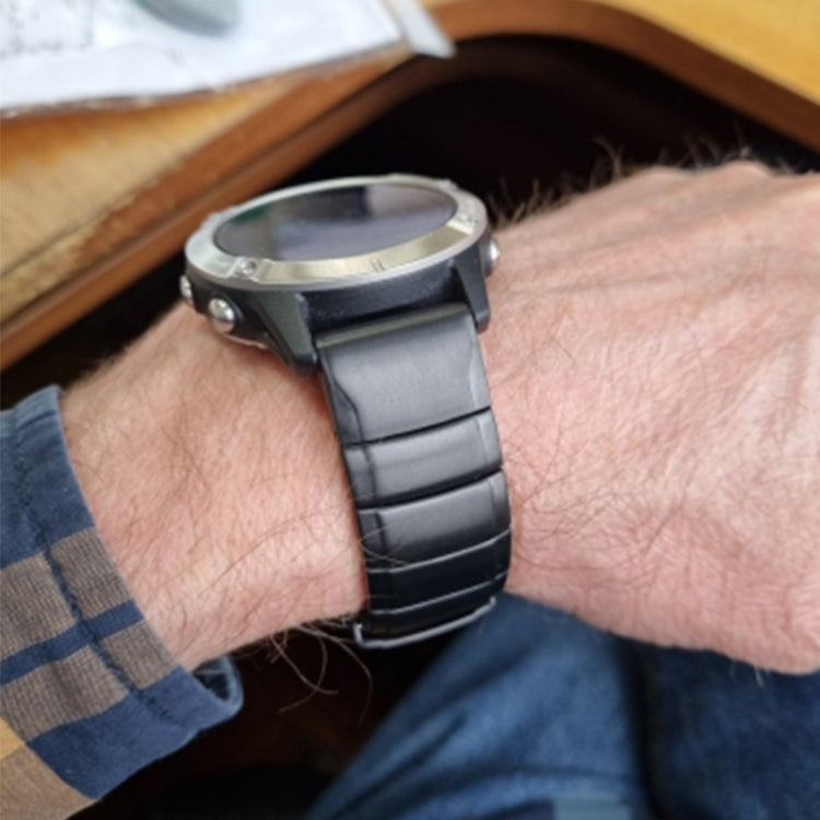 For Garmin Enduro 2 26mm Titanium Alloy Quick Release Watch Band(Black) - Watch Bands by PMC TechLife | Online Shopping South Africa | PMC TechLife