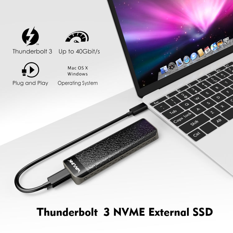 Wavlink UTE02 Thunderbolt 3 NVME M.2 Solid State Leather Metal SSD External Hard Drive Box - free shipping - PMC Jewellery - Order now!