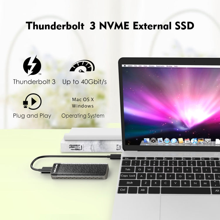 Wavlink UTE02 Thunderbolt 3 NVME M.2 Solid State Leather Metal SSD External Hard Drive Box - free shipping - PMC Jewellery - Order now!