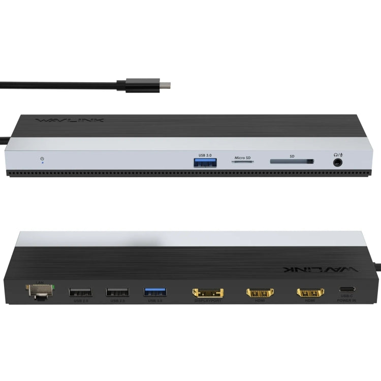 Wavlink UMD08 DisplayPort 12 in 1 Type-C Triple Display Docking Station - free shipping - PMC Jewellery - Order now!