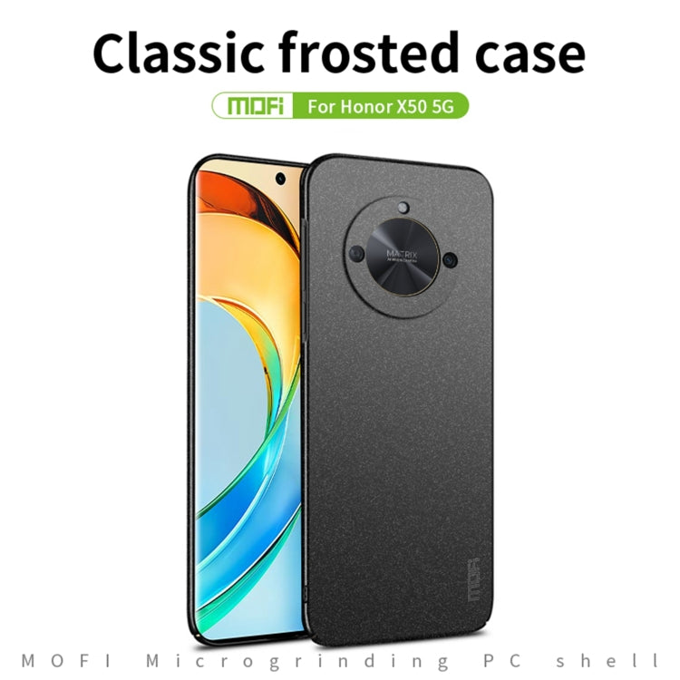 For Honor X50 5G MOFI Fandun Series Frosted PC Ultra-thin All-inclusive Phone Case(Green) - Honor Cases by MOFI | Online Shopping South Africa | PMC Jewellery