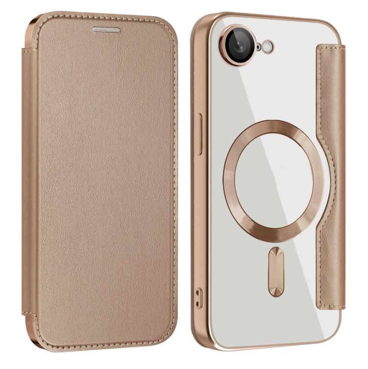 For iPhone 16e Shield MagSafe RFID Anti-theft Leather Phone Case(Desert Gold) - free shipping - PMC TechLife - Order now!