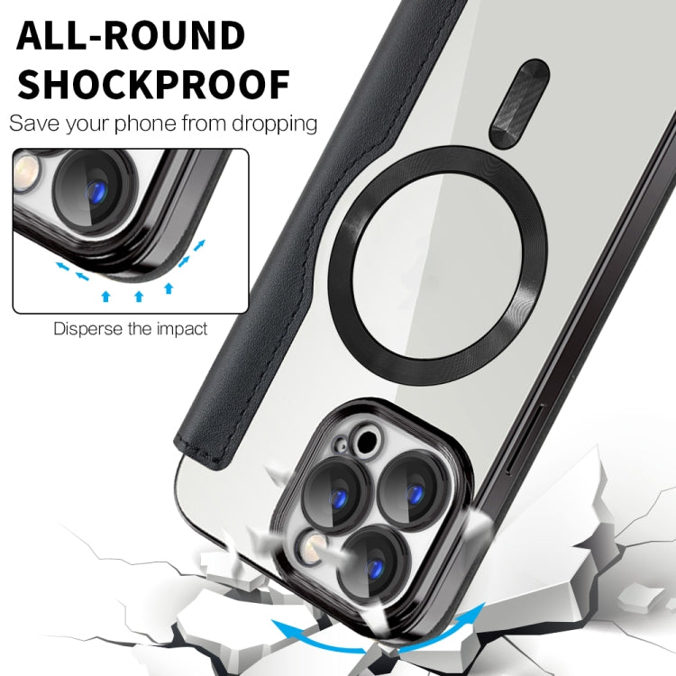 For iPhone 16e Shield MagSafe RFID Anti-theft Leather Phone Case(Dark Blue) - iPhone 16e Cases by PMC TechLife | Online Shopping South Africa | PMC TechLife | Buy Now Pay Later Mobicred