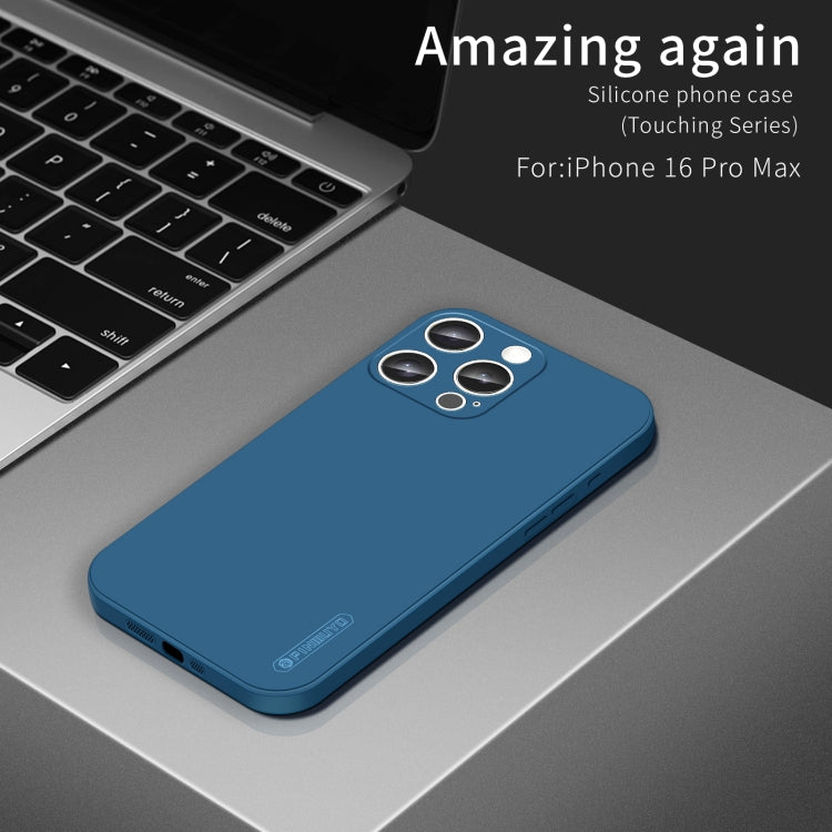 For iPhone 16 Pro Max PINWUYO Sense Series Liquid Silicone TPU Phone Case(Black) - iPhone 16 Pro Max Cases by PINWUYO | Online Shopping South Africa | PMC TechLife | Buy Now Pay Later Mobicred