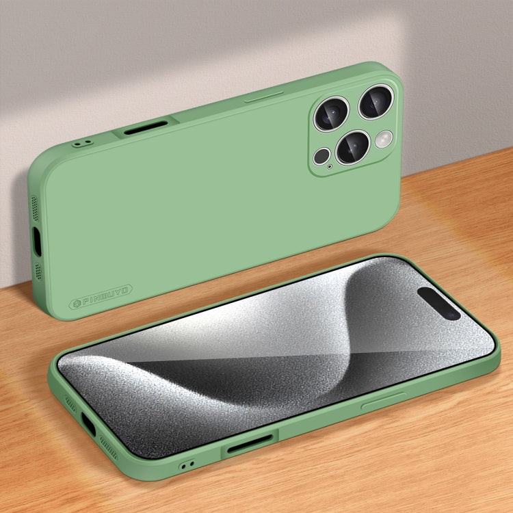 For iPhone 16 Pro Max PINWUYO Sense Series Liquid Silicone TPU Phone Case(Green) - iPhone 16 Pro Max Cases by PINWUYO | Online Shopping South Africa | PMC Jewellery | Buy Now Pay Later Mobicred