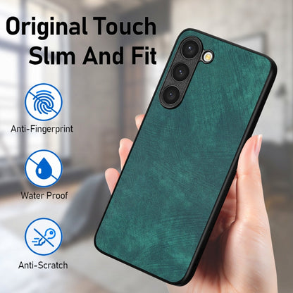 For Samsung Galaxy S25+ 5G Vintage Leather PC Back Cover Phone Case(Green) - Galaxy S25+ 5G Cases by PMC Jewellery | Online Shopping South Africa | PMC Jewellery | Buy Now Pay Later Mobicred