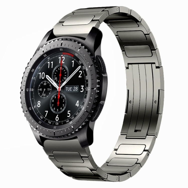 For Samsung Gear S3 Frontier 22mm I-Shaped Titanium Alloy Watch Band(Grey) - Watch Bands by PMC Jewellery | Online Shopping South Africa | PMC Jewellery