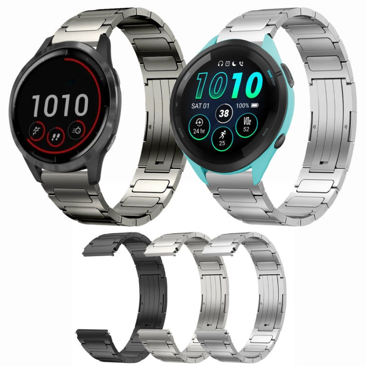 For Garmin Vivoactive 4 22mm I-Shaped Titanium Alloy Watch Band(Black) - free shipping - PMC TechLife - Order now!