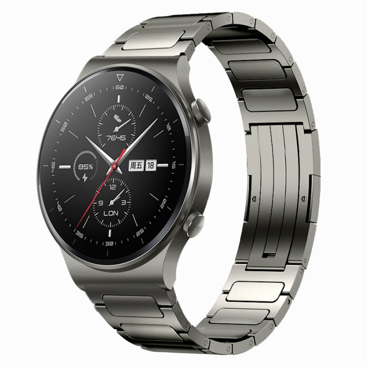 For Huawei GT2 Pro 22mm I-Shaped Titanium Alloy Watch Band(Grey) - Watch Bands by PMC TechLife | Online Shopping South Africa | PMC TechLife