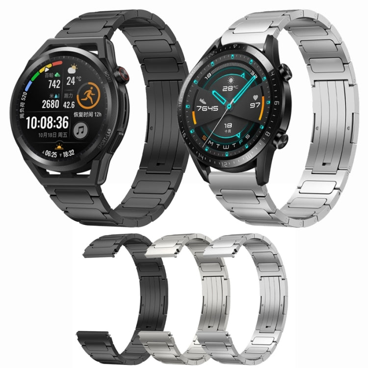 For Huawei Watch 4 Pro 22mm I-Shaped Titanium Alloy Watch Band(Black) - Watch Bands by PMC TechLife | Online Shopping South Africa | PMC TechLife