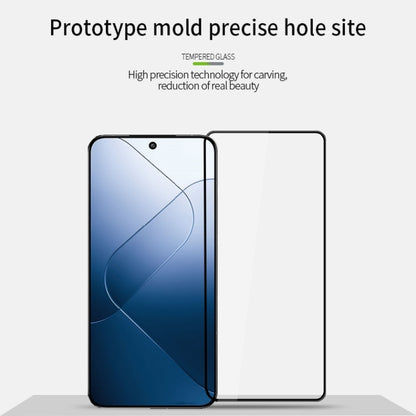 For Xiaomi 14 PINWUYO 9H 3D  Full Screen Explosion-proof Tempered Glass Film(Black) - 14 Tempered Glass by PINWUYO | Online Shopping South Africa | PMC Jewellery | Buy Now Pay Later Mobicred