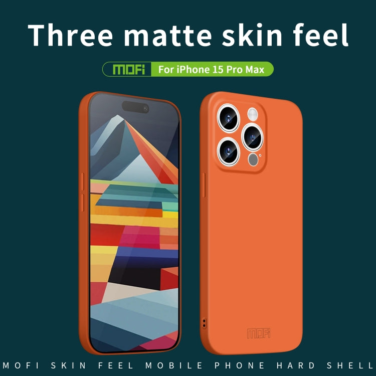For iPhone 15 Pro Max MOFI Qin Series Skin Feel All-inclusive PC Phone Case(Orange) - free shipping - PMC TechLife - Order now!
