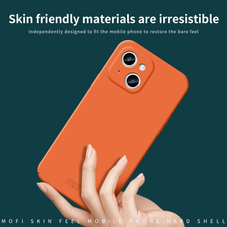 For iPhone 14 MOFI Qin Series Skin Feel All-inclusive PC Phone Case(Orange) - iPhone 14 Cases by MOFI | Online Shopping South Africa | PMC Jewellery