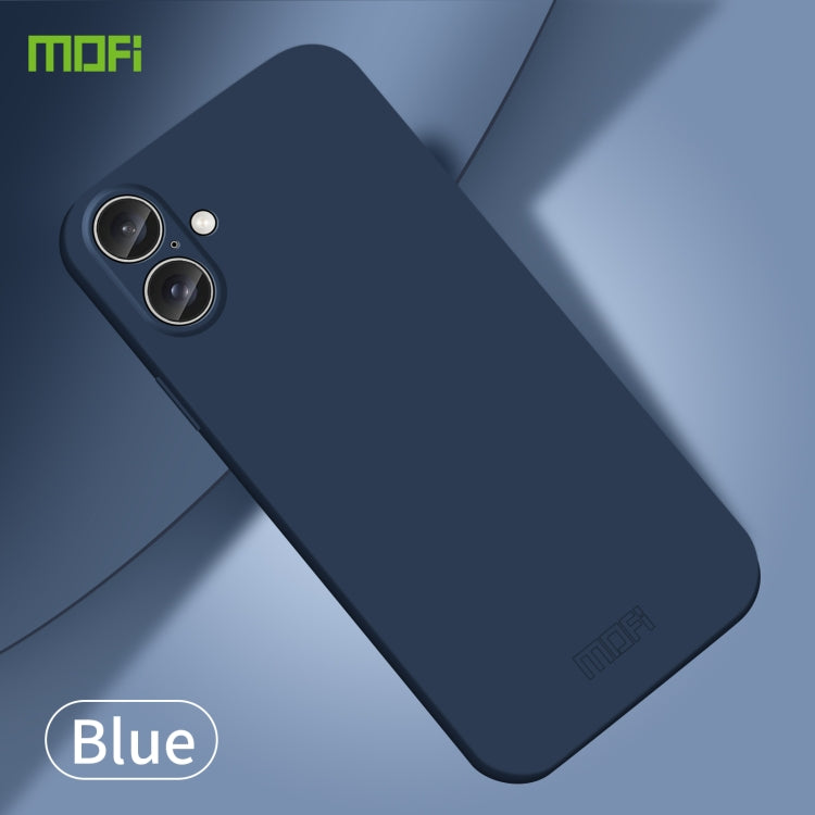 For iPhone 16 Plus MOFI Qin Series Skin Feel All-inclusive PC Phone Case(Blue) - iPhone 16 Plus Cases by MOFI | Online Shopping South Africa | PMC Jewellery | Buy Now Pay Later Mobicred