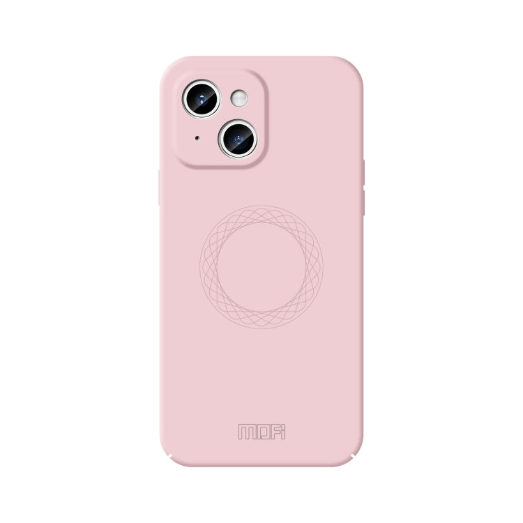 For iPhone 15 MOFI Qin Series Magsafe Skin Feel All-inclusive Silicone Phone Case(Pink) - iPhone 15 Cases by MOFI | Online Shopping South Africa | PMC Jewellery