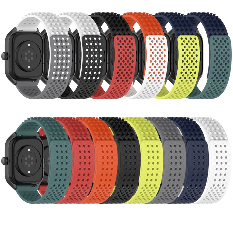 For Garmin Approach S40 20mm Holes Breathable 3D Dots Silicone Watch Band(White) - Watch Bands by PMC Jewellery | Online Shopping South Africa | PMC Jewellery