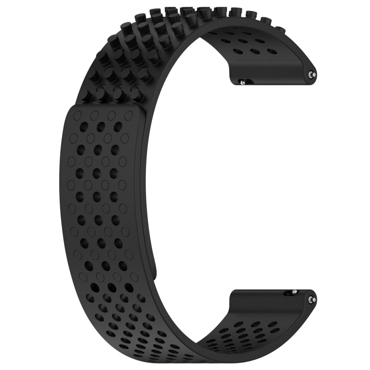 For Samsung Galaxy Watch 6 40mm 20mm Holes Breathable 3D Dots Silicone Watch Band(Black) - Watch Bands by PMC Jewellery | Online Shopping South Africa | PMC Jewellery