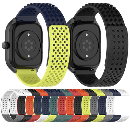 For Samsung Galaxy Watch 4 40mm 20mm Holes Breathable 3D Dots Silicone Watch Band(Lime Green) - Watch Bands by PMC Jewellery | Online Shopping South Africa | PMC Jewellery