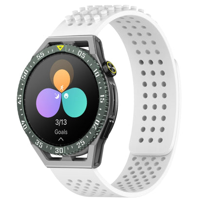 For Huawei Watch GT3 SE 22mm Holes Breathable 3D Dots Silicone Watch Band(White) - Watch Bands by PMC Jewellery | Online Shopping South Africa | PMC Jewellery